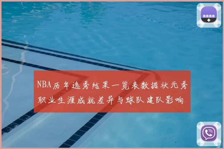 NBA历年选秀结果一览表数据状元秀职业生涯成就差异与球队建队影响